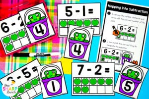 Get your little learners excited for spring with 20 April centers for kindergarten, featuring 10 literacy and 10 math activities! These spring math centers & spring literacy centers for kindergarten are not only great for center rotations but can also be used for morning work or early finishers. Students get to work on CVC words, syllables, and digraphs with the literacy activities. They also get to work on addition within 5, adding on a number line, and patterns with the math activities.