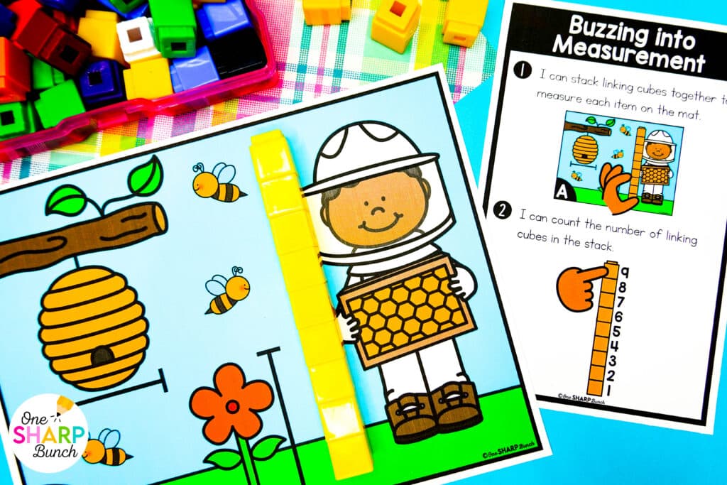 Get your little learners excited for spring with 20 April centers for kindergarten, featuring 10 literacy and 10 math activities! These spring math centers & spring literacy centers for kindergarten are not only great for center rotations but can also be used for morning work or early finishers. Students get to work on CVC words, syllables, and digraphs with the literacy activities. They also get to work on addition within 5, adding on a number line, and patterns with the math activities.