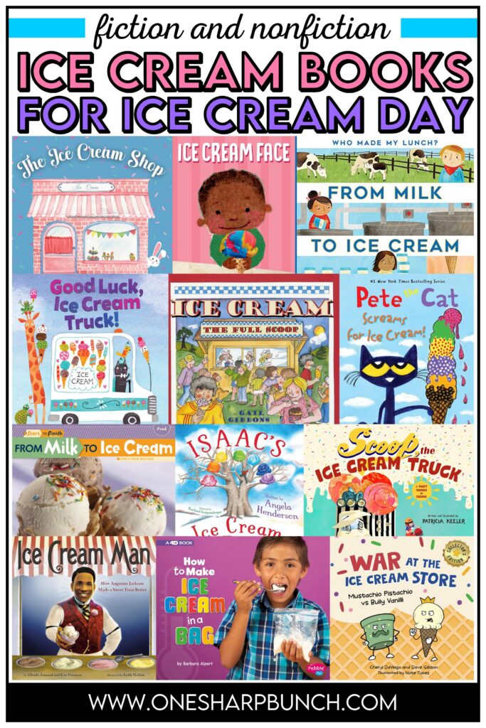 Are you hosting an Ice Cream Day at school? Looking for the ultimate list of fiction and nonfiction ice cream books to pair with your end of the year classroom theme day? In this post, I’m sharing a complete list of ice cream picture books perfect for preschool, kindergarten, and 1st grade students. These end of the year books are a great way to kick off the end of the year countdown before students dive into their end of the year activities and ice cream–themed math and literacy centers. Keep reading to discover the best ice cream books to pair with your ice cream activities for kids!