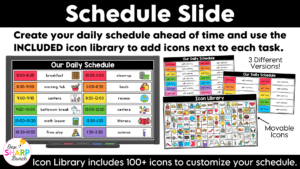 Daily April Calendar Slides for Morning Meeting Editable Digital Calendar Slides