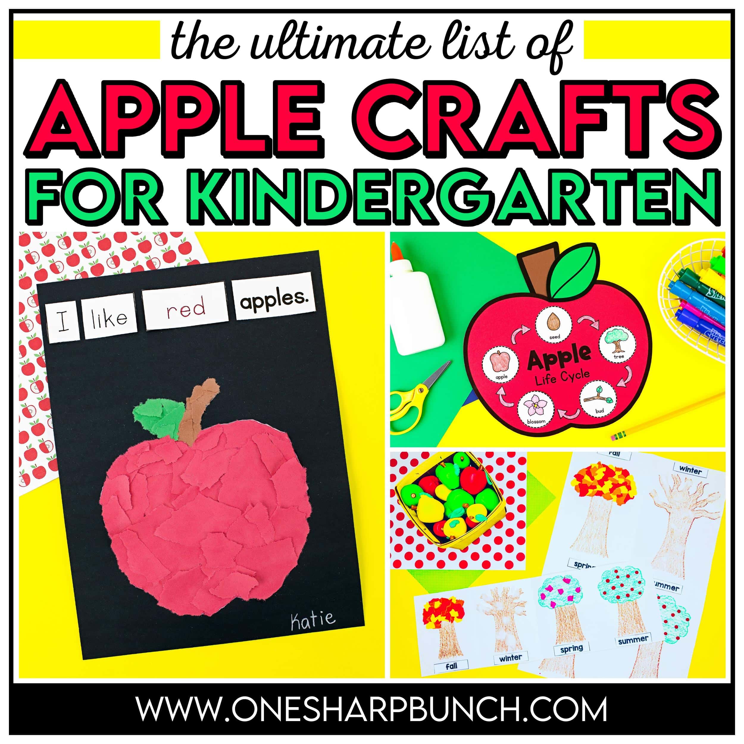 ​​Bring apple week to life with these fun and easy apple crafts for kids! Perfect for preschool and kindergarten, these apple activities teach the apple life cycle, parts of an apple, and seasons of an apple tree! Students complete an apple investigation as the measure the height of an apple, seeds of an apple, and colors of an apple. These apple crafts integrate science, math, and literacy, making them a great addition to your fall lesson plans. Explore the apple crafts and apple activities for kids here!