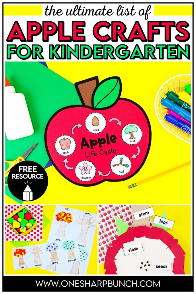 ​​Bring apple week to life with these fun and easy apple crafts for kids! Perfect for preschool and kindergarten, these apple activities teach the apple life cycle, parts of an apple, and seasons of an apple tree! Students complete an apple investigation as the measure the height of an apple, seeds of an apple, and colors of an apple. These apple crafts integrate science, math, and literacy, making them a great addition to your fall lesson plans. Explore the apple crafts and apple activities for kids here!