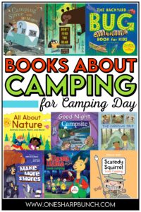 Are you hosting a Camping Day in the classroom? Are you looking for the ultimate list of fiction and nonfiction camping books for kids to pair with your end of the year classroom theme day? Look no further! In this post, I am sharing a full list of camping picture books for preschool, kindergarten, and 1st grade students! Pair these end of the year books with your camping-themed centers and Camping Day activities! Learn more about the best camping books for Camping Day at school!
