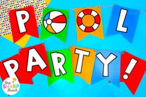 Make a splash during the end of the year countdown with this end of the year classroom pool party! From invitations and decorations to engaging end of the year centers, your kindergarten students will have a blast with this end of the year classroom theme day! These classroom pool party activities are easy to prep! Students can practice CVC words, blends, digraphs, addition, subtraction, shapes, and more with these end of the year activities. Dive into a fun end of the year party!