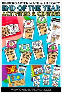 Countdown to summer with these fun and meaningful math & literacy end of the year centers for kindergarten! Perfect for kindergarten centers, morning work, early finishers, and center rotations, these engaging end of the year activities help students review important skills while celebrating the end of the year countdown. Keep learning going strong as you enjoy the end of year countdown with hands-on, low-prep centers for the end of the year!