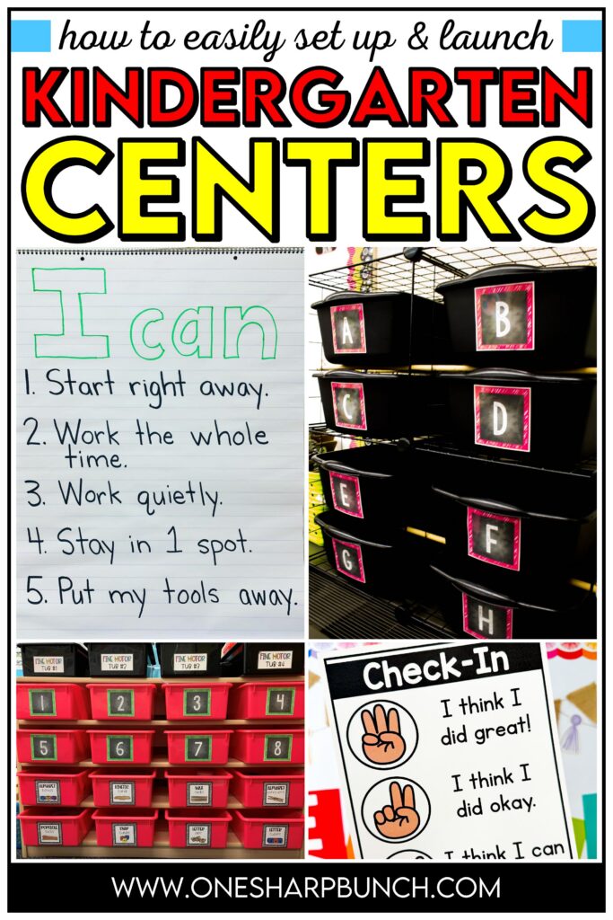 Learn how to launch kindergarten centers at the beginning of the school year with 3 simple steps. Discover how to introduce center manipulatives, teach center routines and procedures, and build student independence so your centers run smoothly all year long. These top teacher tips for launching kindergarten centers will allow you to meet with small groups while students work independently on math centers and Science of Reading-aligned literacy centers. Learn more about successfully launching kindergarten centers!