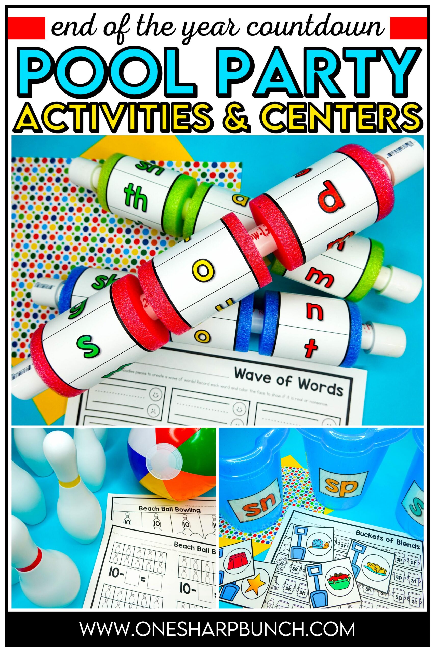 Pool Party Math End of the Year Classroom Pool Party - One Sharp Bunch