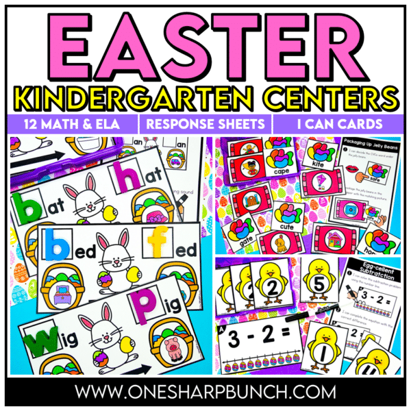 Easter Centers Spring Math & Literacy Kindergarten Centers Morning Work Tubs
