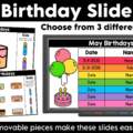 Daily May Calendar Slides for Morning Meeting Editable Digital Calendar Slides
