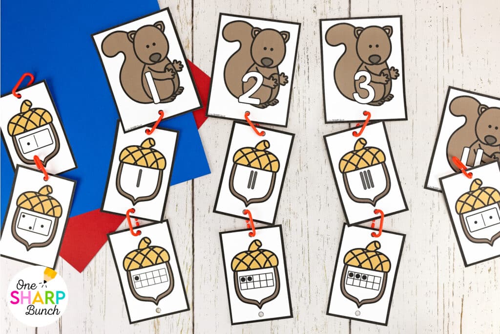 Explore 20 fine motor activities for October designed for kindergarten morning work, kindergarten centers, and early finishers with easy, hands-on fall themes. These fine motor morning tubs for kindergarten allow students to work on CVC words, beginning sounds, rhyming words and letter recognition. They also work on 2D shapes, nonstandard measurement, subitizing, 1:1 counting, and ten frames with the fall math activities. Learn more about these fall fine motor activities, here!