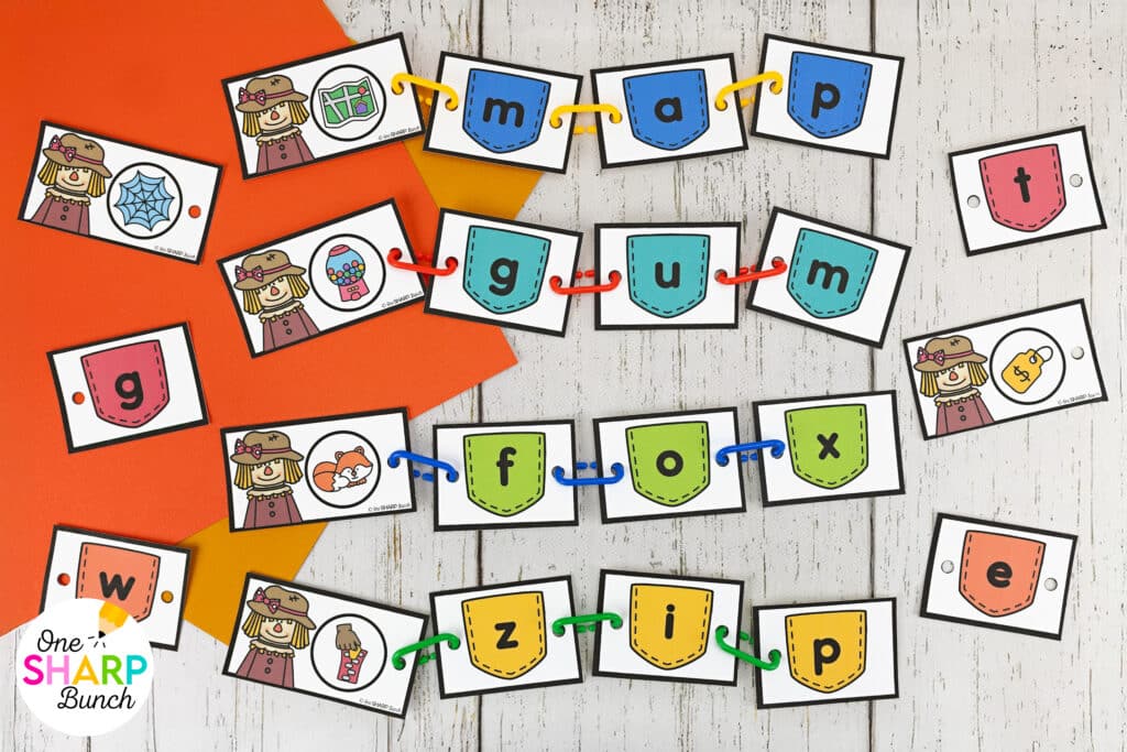 Explore 20 fine motor activities for October designed for kindergarten morning work, kindergarten centers, and early finishers with easy, hands-on fall themes. These fine motor morning tubs for kindergarten allow students to work on CVC words, beginning sounds, rhyming words and letter recognition. They also work on 2D shapes, nonstandard measurement, subitizing, 1:1 counting, and ten frames with the fall math activities. Learn more about these fall fine motor activities, here!