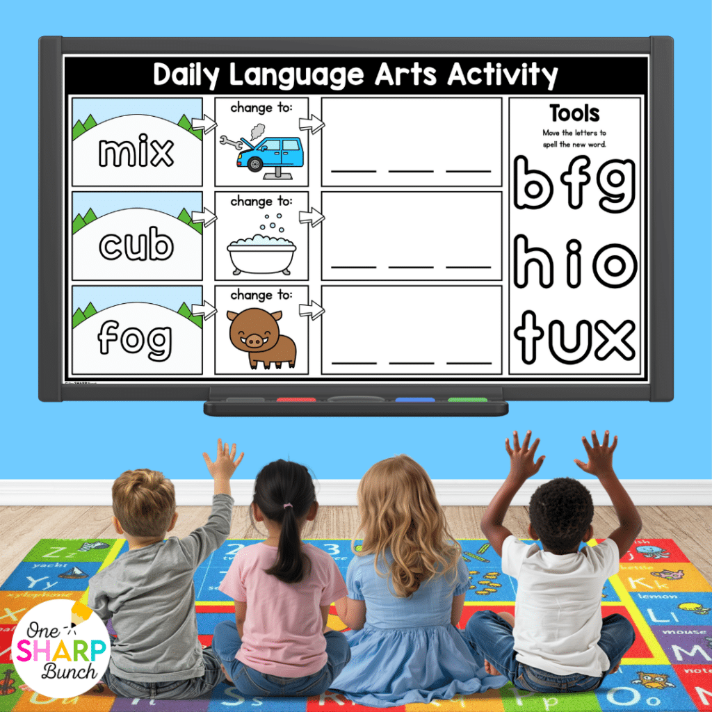 Transform calendar time in your kindergarten classroom with meaningful calendar time activities, simple tips, and engaging morning meeting ideas! After rotating through the daily calendar slides, complete the letter of the day, number of the day, shape of the day, and word of the day orthographic mapping slides. Then, use the built-in math and literacy review slides to build number sense and phonics/phonemic awareness skills during your morning meeting activities.