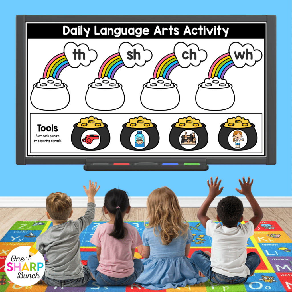 Transform calendar time in your kindergarten classroom with meaningful calendar time activities, simple tips, and engaging morning meeting ideas! After rotating through the daily calendar slides, complete the letter of the day, number of the day, shape of the day, and word of the day orthographic mapping slides. Then, use the built-in math and literacy review slides to build number sense and phonics/phonemic awareness skills during your morning meeting activities.