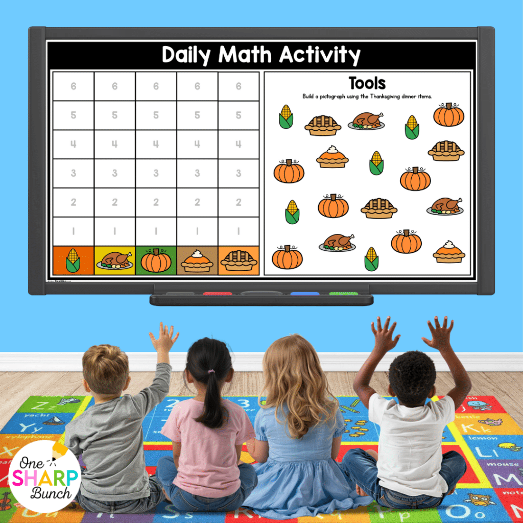 Transform calendar time in your kindergarten classroom with meaningful calendar time activities, simple tips, and engaging morning meeting ideas! After rotating through the daily calendar slides, complete the letter of the day, number of the day, shape of the day, and word of the day orthographic mapping slides. Then, use the built-in math and literacy review slides to build number sense and phonics/phonemic awareness skills during your morning meeting activities.