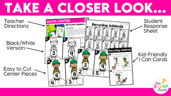 Math & Literacy Earth Day Kindergarten Centers Math & Literacy Earth Day Kindergarten Centers