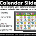 Daily May Calendar Slides for Morning Meeting Editable Digital Calendar Slides