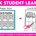 Math & Literacy Earth Day Kindergarten Centers