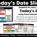 Daily May Calendar Slides for Morning Meeting Editable Digital Calendar Slides
