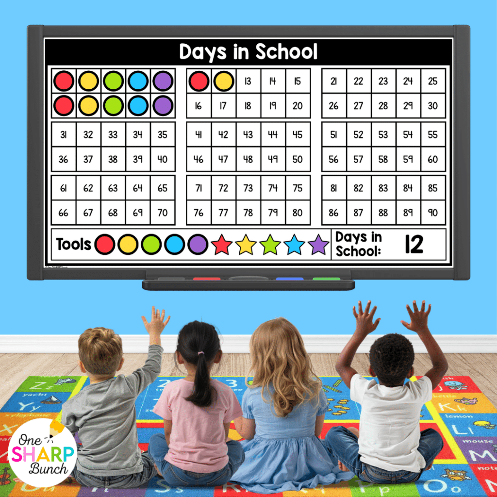 Transform calendar time in your kindergarten classroom with meaningful calendar time activities, simple tips, and engaging morning meeting ideas! After rotating through the daily calendar slides, complete the letter of the day, number of the day, shape of the day, and word of the day orthographic mapping slides. Then, use the built-in math and literacy review slides to build number sense and phonics/phonemic awareness skills during your morning meeting activities.