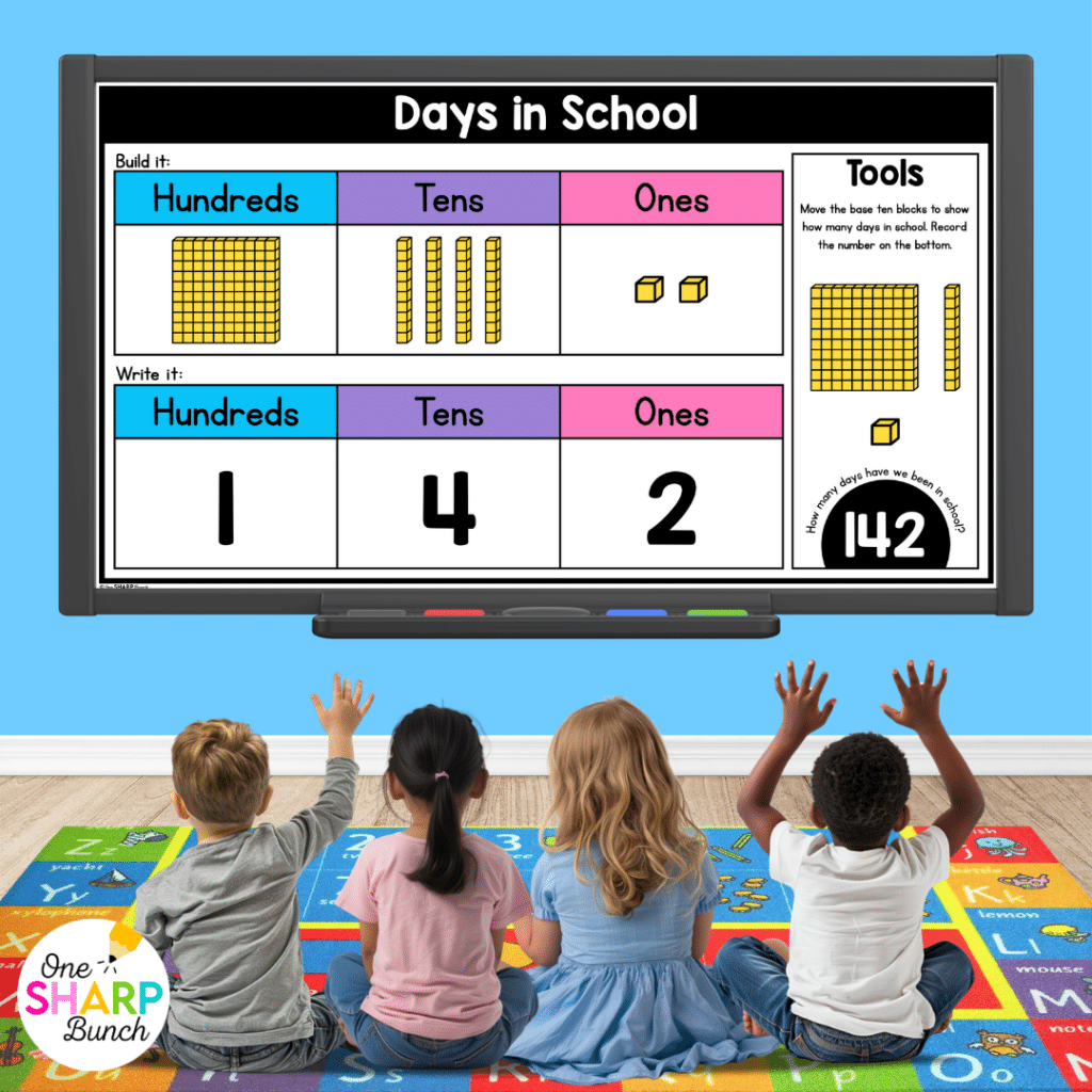 Transform calendar time in your kindergarten classroom with meaningful calendar time activities, simple tips, and engaging morning meeting ideas! After rotating through the daily calendar slides, complete the letter of the day, number of the day, shape of the day, and word of the day orthographic mapping slides. Then, use the built-in math and literacy review slides to build number sense and phonics/phonemic awareness skills during your morning meeting activities.
