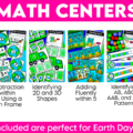 Math & Literacy Earth Day Kindergarten Centers