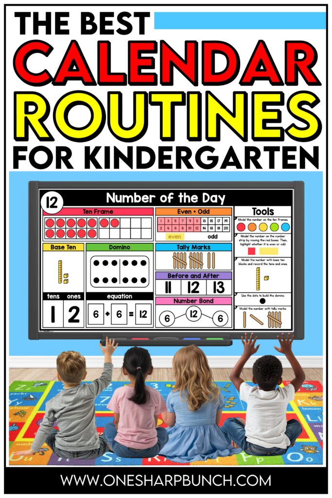 Transform calendar time in your kindergarten classroom with meaningful calendar time activities, simple tips, and engaging morning meeting ideas! After rotating through the daily calendar slides, complete the letter of the day, number of the day, shape of the day, and word of the day orthographic mapping slides. Then, use the built-in math and literacy review slides to build number sense and phonics/phonemic awareness skills during your morning meeting activities.