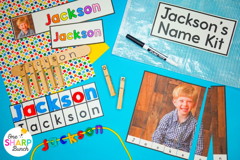 Learn how to create and use name kits with engaging name activities that build name recognition and name writing skills in preschool and kindergarten. These hands-on name practice activities include name tracing worksheets and other fine motor name activities that students can use independently. Perfect back to school activities and easy DIY name activities for early finishers, centers, morning work, or practice all year long!