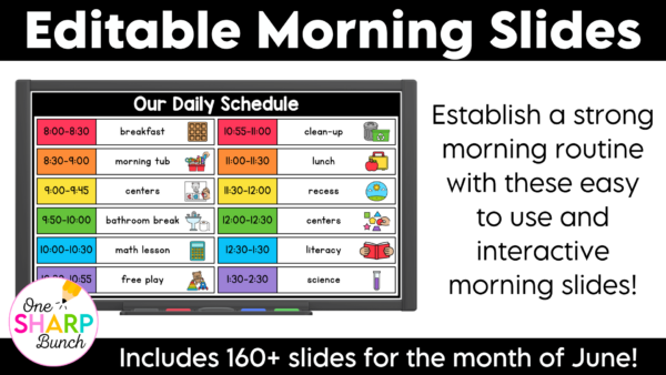 Daily June Calendar Slides Editable Digital Calendar Slides for Morning Meeting Daily June Calendar Slides Editable Digital Calendar Slides for Morning Meeting