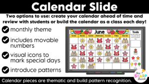 Daily June Calendar Slides Editable Digital Calendar Slides for Morning Meeting