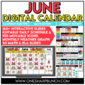 Daily June Calendar Slides Editable Digital Calendar Slides for Morning Meeting
