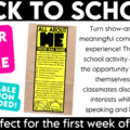 First Week of School All About Me Bag Getting to Know You Activity for Back to School