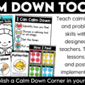 Calm Down Corner Posters and Visuals with Breathing and Calming Strategies