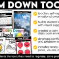 Calm Down Corner Posters and Visuals with Breathing and Calming Strategies
