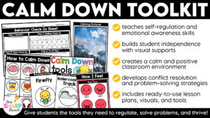 Calm Down Corner Posters and Visuals with Breathing and Calming Strategies