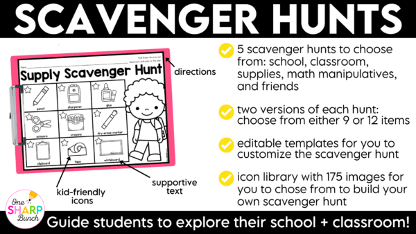 Back to School Scavenger Hunt Community Building Activity First Week of School Back to School Scavenger Hunt Community Building Activity First Week of School