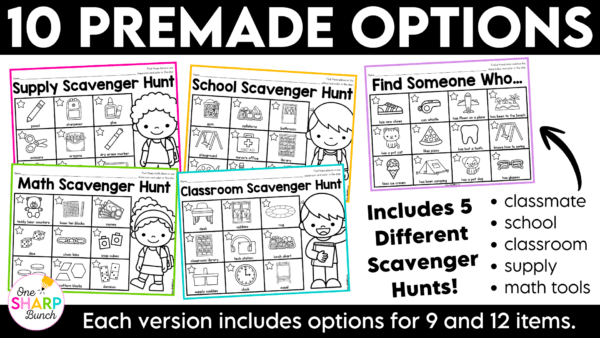 Back to School Scavenger Hunt Community Building Activity First Week of School Back to School Scavenger Hunt Community Building Activity First Week of School