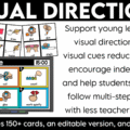Establish clear classroom visual directions from day one with these printable visual direction cards and visual digital slides! Perfect for back to school and beyond, this classroom management resource helps you reinforce classroom routines, reduce repeated verbal directions, and clearly communicate expectations. With consistent visual cues for everyday tasks and activities, students always know what to do next, helping them build independence and stay engaged throughout the school day!
