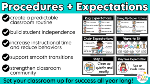 Establish strong routines and procedures from day one with these editable classroom procedures and routines slides! Perfect for back to school and the first week of school, this classroom management resource includes everything you need to explicitly teach classroom rules and expectations, model daily routines, and build student independence. Easily customize the editable slides to match the unique procedures and routines in your classroom!