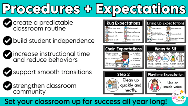 Editable Classroom Procedures, Routines, Rules, and Expectations Slides Establish strong routines and procedures from day one with these editable classroom procedures and routines slides! Perfect for back to school and the first week of school, this classroom management resource includes everything you need to explicitly teach classroom rules and expectations, model daily routines, and build student independence. Easily customize the editable slides to match the unique procedures and routines in your classroom!