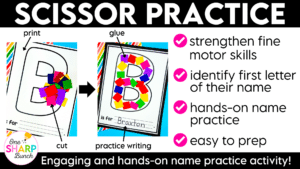 Beginning Letter Name Craft First Week of School Name Practice Recognition