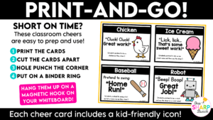 Celebrate student success while building classroom community with these fun and engaging class cheers! Perfect for back to school and the first week of school, these printable classroom cheers make it easy to recognize effort, celebrate accomplishments with meaningful shout outs, and create a positive classroom culture where every student feels valued!