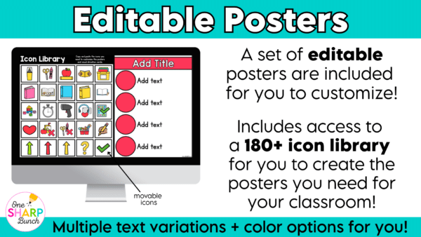 Editable Classroom Procedures, Routines, Rules, and Expectations Posters Establish strong routines and procedures from day one with these editable classroom procedures and routines posters! Perfect for back to school and the first week of school, this classroom management resource includes everything you need to explicitly teach classroom rules and expectations, model daily routines, and build student independence. Easily customize the editable posters to match the unique procedures and routines in your classroom!