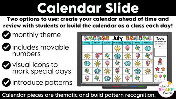 Daily July Calendar Slides for Morning Meeting Editable Digital Calendar Slides Daily July Calendar Slides for Morning Meeting Editable Digital Calendar Slides