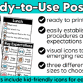 Establish strong routines and procedures from day one with these editable classroom procedures and routines posters! Perfect for back to school and the first week of school, this classroom management resource includes everything you need to explicitly teach classroom rules and expectations, model daily routines, and build student independence. Easily customize the editable posters to match the unique procedures and routines in your classroom!
