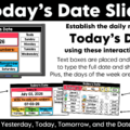 Daily July Calendar Slides for Morning Meeting Editable Digital Calendar Slides