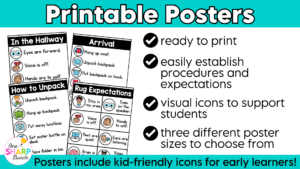 Editable Classroom Procedures, Routines, Rules, and Expectations Slides & Posters