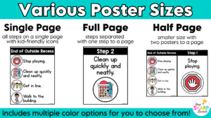 Editable Classroom Procedures, Routines, Rules, and Expectations Slides & Posters