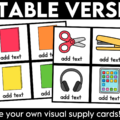 Simplify classroom management with these editable visual supply cards and editable visual supply digital slides! Perfect for back to school and beyond, these visual supplies and supply visuals clearly show students exactly what materials they need for any lesson or activity. Designed to support consistent classroom routines and procedures, these visual supply cards reduce repeated questions, help students gather materials independently, and keep transitions and learning activities running smoothly!