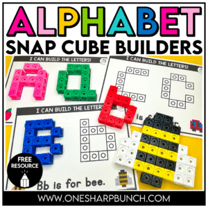 Fine Motor Alphabet Snap Cube Builders