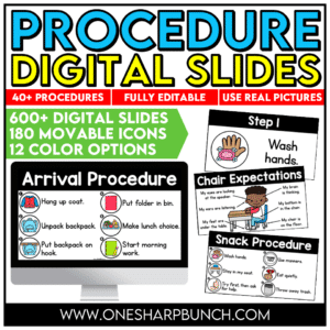 Editable Classroom Procedures, Routines, Rules, and Expectations Slides